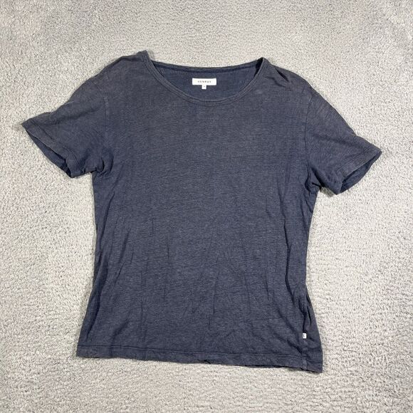Venroy Shirt Women's Sz M Blue Short Sleeve 100% Linen Casual Tee Lightweight - Picture 1 of 7